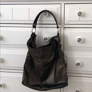 Tano bucket leather purse in brown